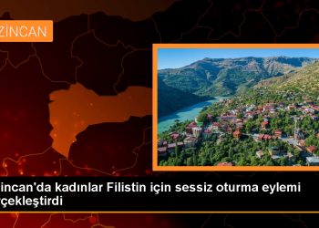 Erzincan’da Kadınlar İsrail’in Filistin’deki Saldırılarına Tepki Gösterdi